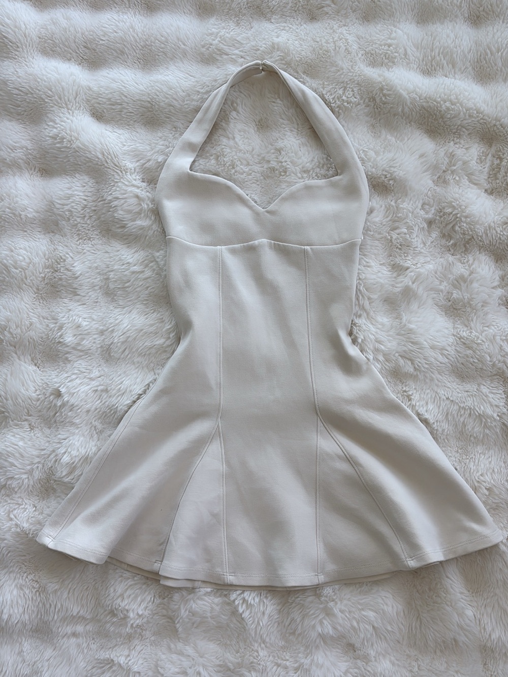 Zara White Halter Mini Dress